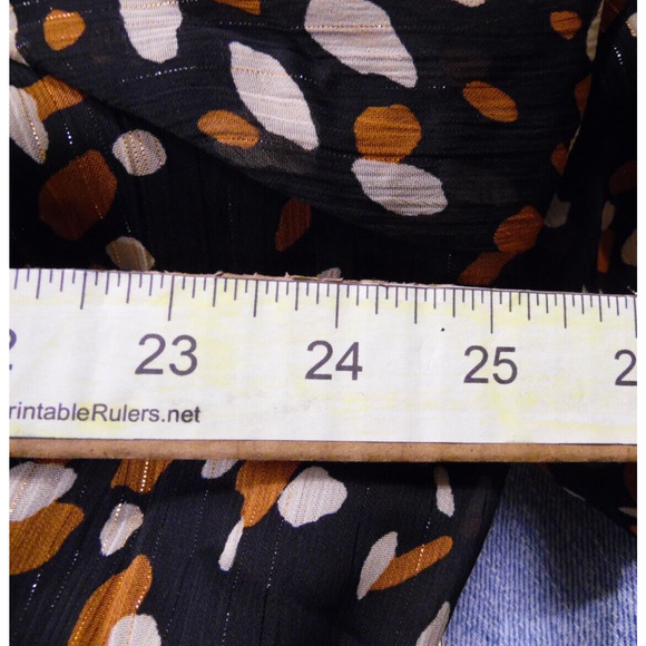 NWT London Times Dress Womens 16W Multi Tie Neck Chiffon Fit‎ & Flare Midi $130 - Picture 8 of 13